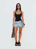 Yselle Micro Shorts Blue Floral