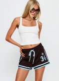 Brityn Sports Short Brown Blue