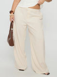 Irresistible Wide Leg Pant Cream Curve