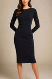 Dee Long Sleeve Bandage Dress Classic Black