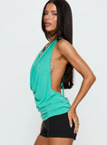 Khoda Studded Halter Top Turqouise