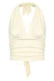Aby Halter Top Butter Yellow