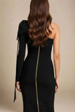 Lela Long Sleeve Bandage Midi Dress Classic Black