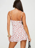 Karena Mini Dress White Red Floral Petite
