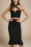 Willow Bandage Crop Top Classic Black