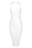 Grace Bandage Midi Dress White Pearl Sale