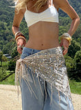 Eager Heart Sarong Cream Sequin