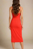 Faye Bandage Midi Dress Lipstick Red