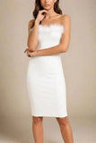 Erin Bandage Dress White Pearl
