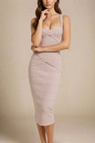 Heidi Bandage Midi Dress Cream