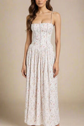 Tasmin Midi Dress White Print Sale