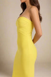 Aaliyah Bandage Midi Dress Sun Yellow