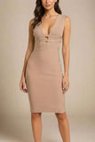 Bay Bandage Dress Nude