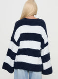 Nerina Knit Sweater Blue White Stripe