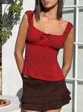 Deei Double Ruffle Mini Skort Chocolate