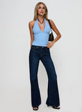 Rearview Low Rise Bootleg Jeans Dark Blue