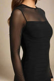 Robin Long Sleeve Bandage Maxi Dress Classic Black