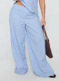 Sofea Mid Rise Pant Blue Stripe Curve