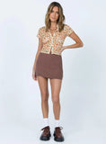 Selby Mini Skirt Brown