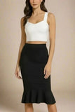 Jay Bandage Crop Top White Pearl