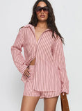 Chloe Set Pink Brown Stripe