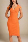 Sia Bandage Dress Apricot Orange