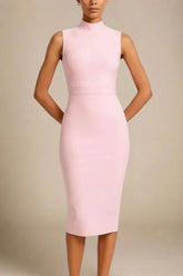 Grace Bandage Midi Dress Dusty Pink Sale