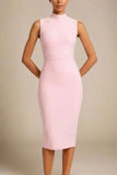 Grace Bandage Midi Dress Dusty Pink Sale