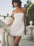 Molloy Strapless Mini Dress White