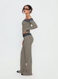 Virenna Fold Over Pants Black Multi