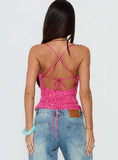 Feel The Vibrations Sequin Top Hot Pink