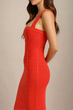 Kendall Bandage Midi Dress Lipstick Red Sale