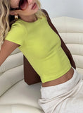 Baseline Scoop Rib Tee Green