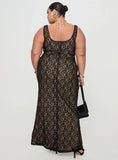 Romani Lace Maxi Dress Black Curve