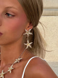 Starfish Drop Earrings Gold