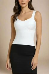 Jay Bandage Top White Pearl