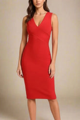 Ash Bandage Dress Lipstick Red