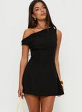 Anjela Off Shoulder Playsuit Black