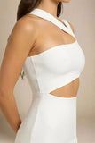 Molly Bandage Midi Dress White Pearl