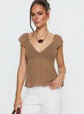 Jazz Club Top Brown Polka