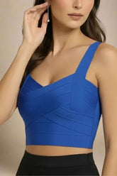 Jay Bandage Crop Top Royal Blue