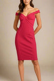 Breanna Bandage Dress Chilli Red