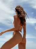 Selbie String Ruched Bikini Bottom White