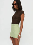 Hosier Twill Mini Skirt Green