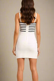 Carter Bandage Mini Dress White Pearl