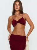 Delores Ruched Top Red