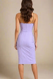Leah Bodycon Dress Violet Purple Sale