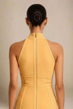 Lea Bandage Midi Dress Mustard Yellow