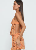 What A Coincidence Beaded Top Orange