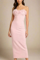 Erin Bandage Maxi Dress Dusty Pink
